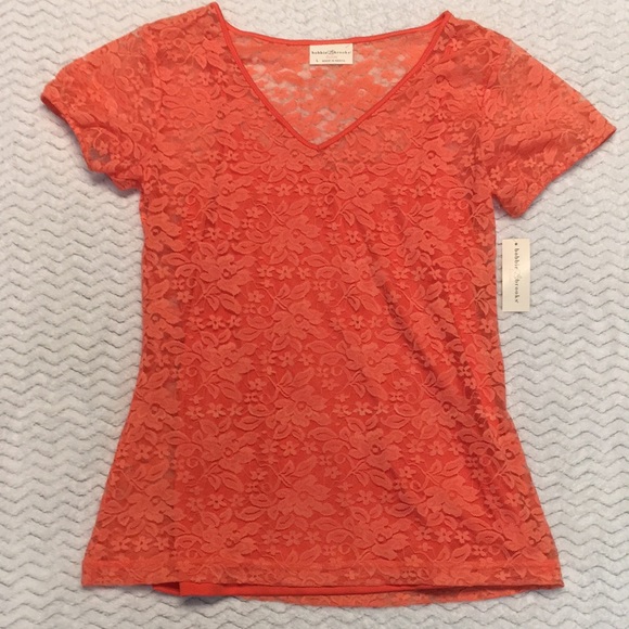 NWT Bobbie Brooks lace shirt - size Large - Picture 1 of 8